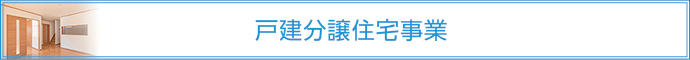 戸建て分譲住宅事業