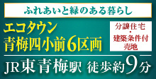 東青梅,分譲住宅（戸建て）建築条件付き売地「エコタウン青梅四小前」