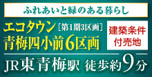エコタウン青梅四小前分譲住宅,建築条件付き売地計画中