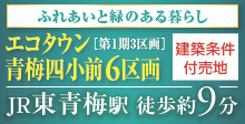エコタウン青梅四小前分譲住宅,建築条件付き売地計画中